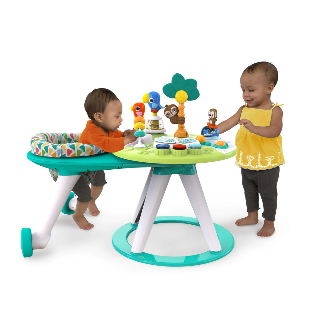 Bright Starts Around We Go 2-in-1 Baby Activity Center & Table, Tropic Coral J1927