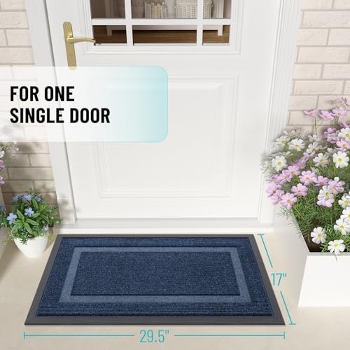 OLANLY Front Door Mat Indoor Outdoor Entrance, Waterproof, 36x24, Black P2970