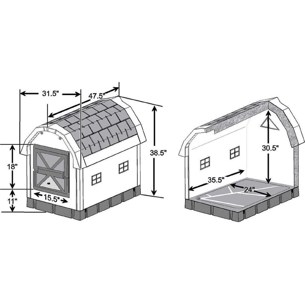 Dog Palace Insulated Dog House with Heater U648