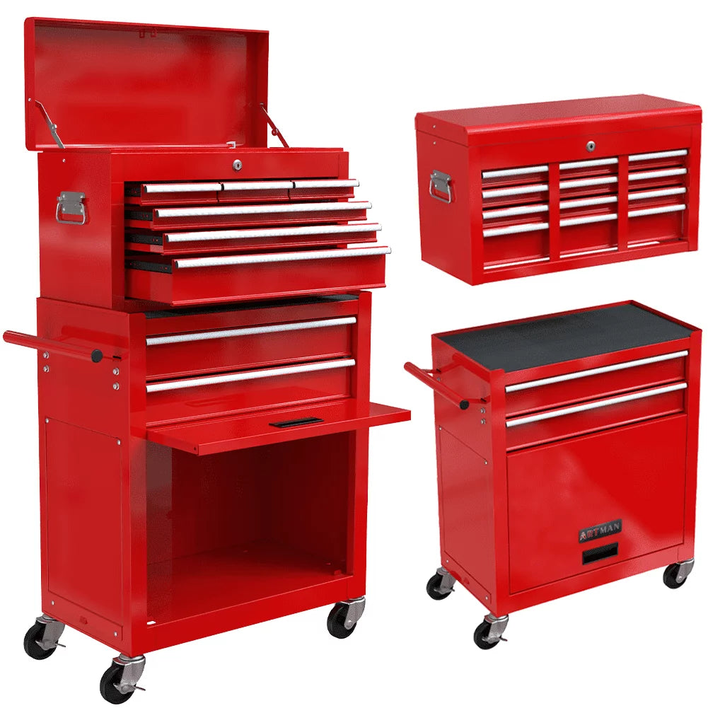 Blue 8-Drawer Rolling Tool Chest with Wheels and Lock Z60320