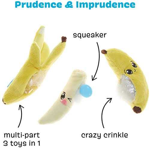 BARK Prudence and Imprudence The Bananas Dog Toy X911574