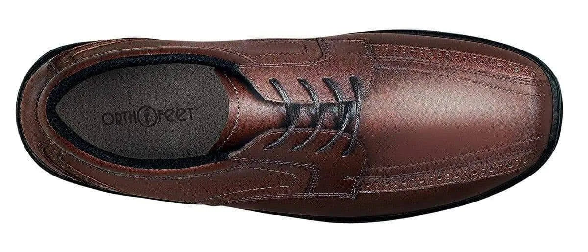 Orthofeet Men's Gramercy Brown Size 8 W168