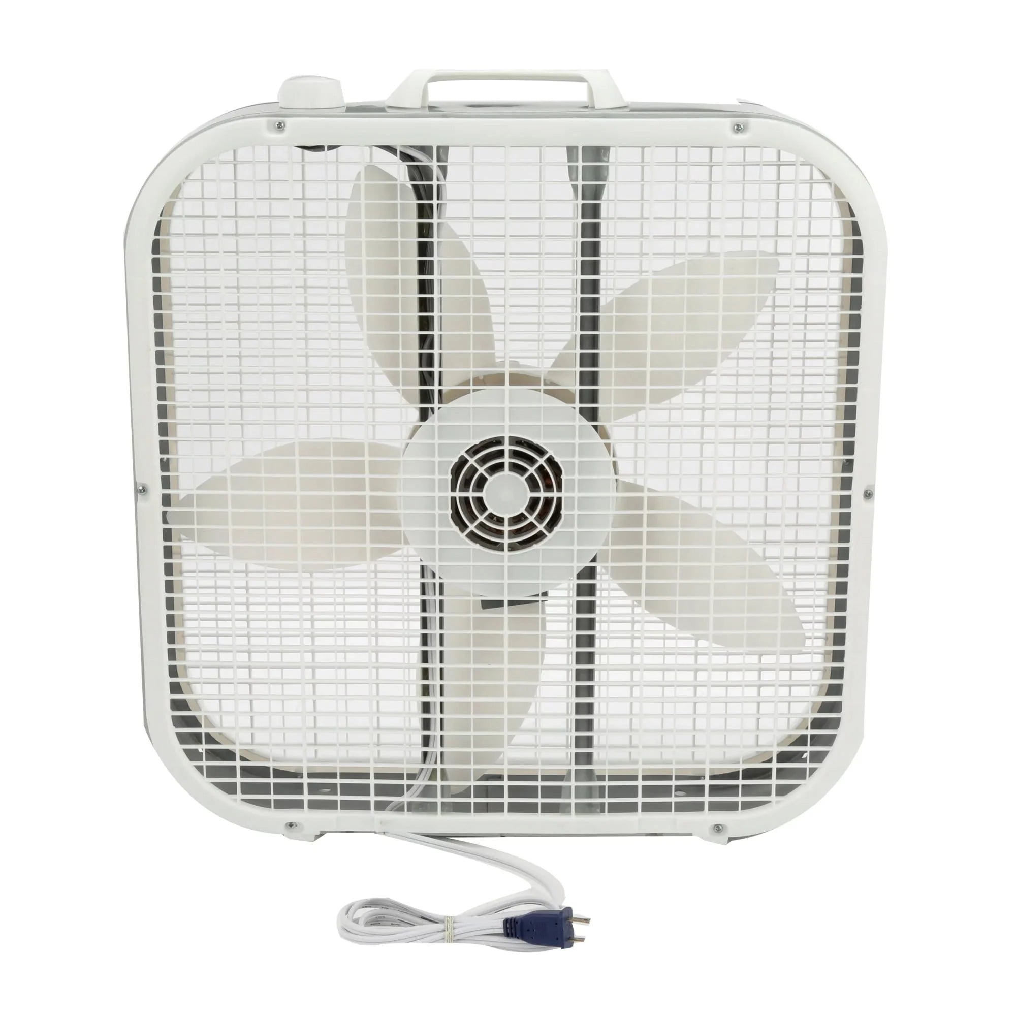 Lasko 20 Classic Box Fan with Weather-Resistant Motor, 3 Speeds, White Y945432