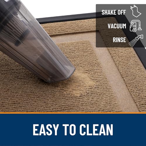OLANLY Front Door Mat Indoor Outdoor Entrance, Waterproof, 36x24, Black P2970