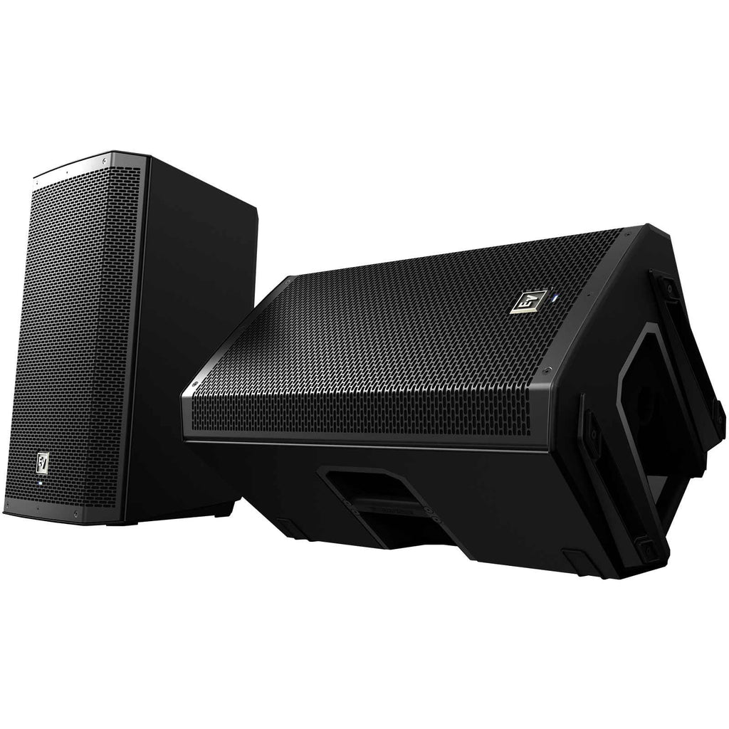 Electro-Voice ZLX-15 BT 15" Powered Bluetooth Loudspeakers with Covers and XLR Cables Z2377