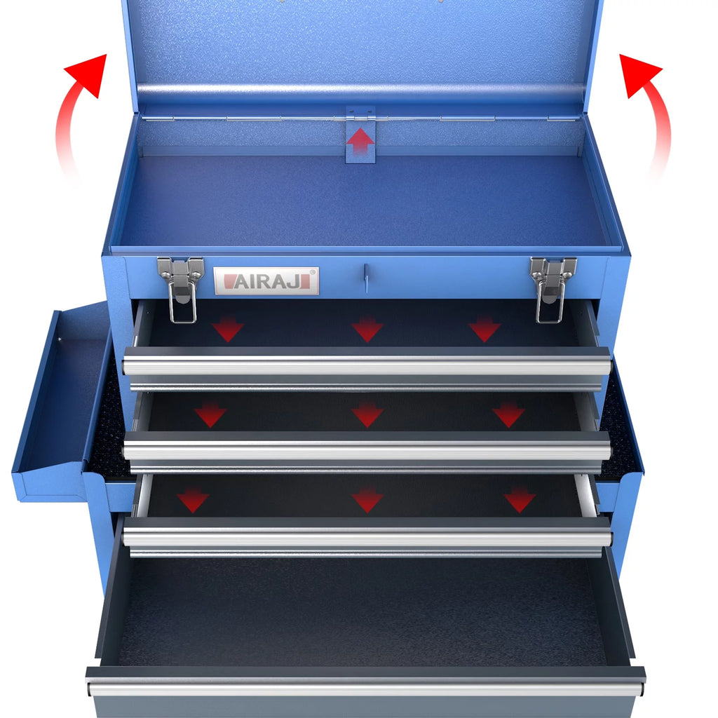 Airaj Trolley Tool Chest Rolling Tool Cabinet with 4 Drawers J38745