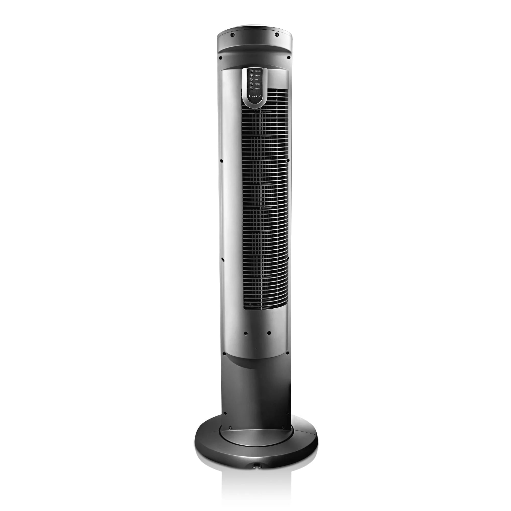 Lasko 42 Wind Curve Tower Fan with Remote, Gray/Brown U59088