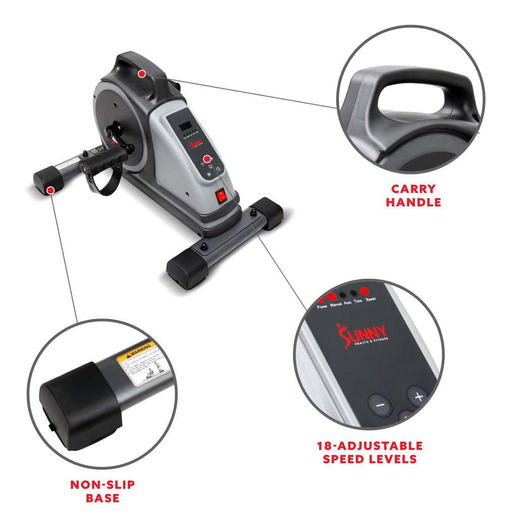 Sunny Health & Fitness Electromagnetic Mini Exercise Bike S259