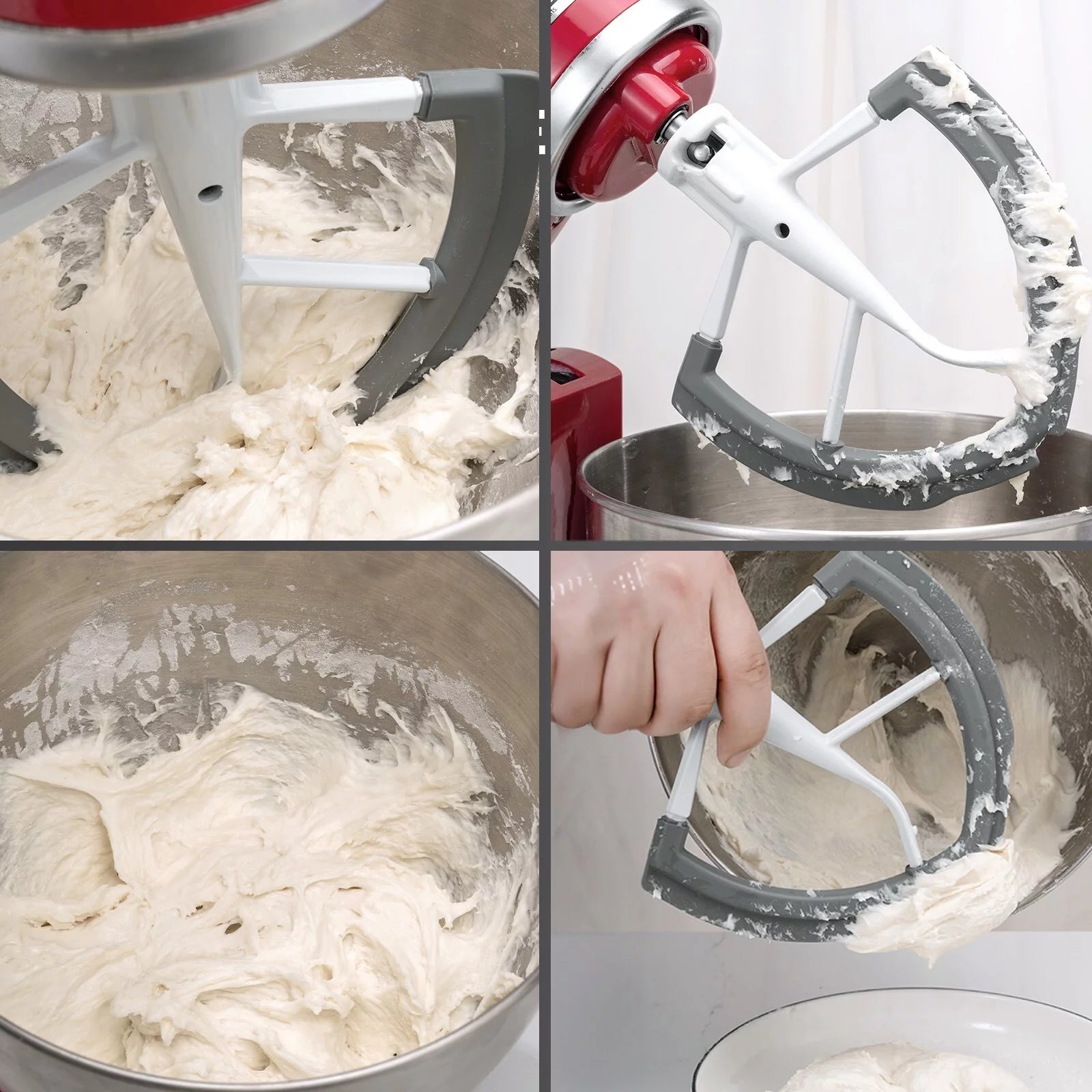 Flex Edge Beater for KitchenAid Bowl-Lift Stand Mixer, 6 Quart, Grey M3872