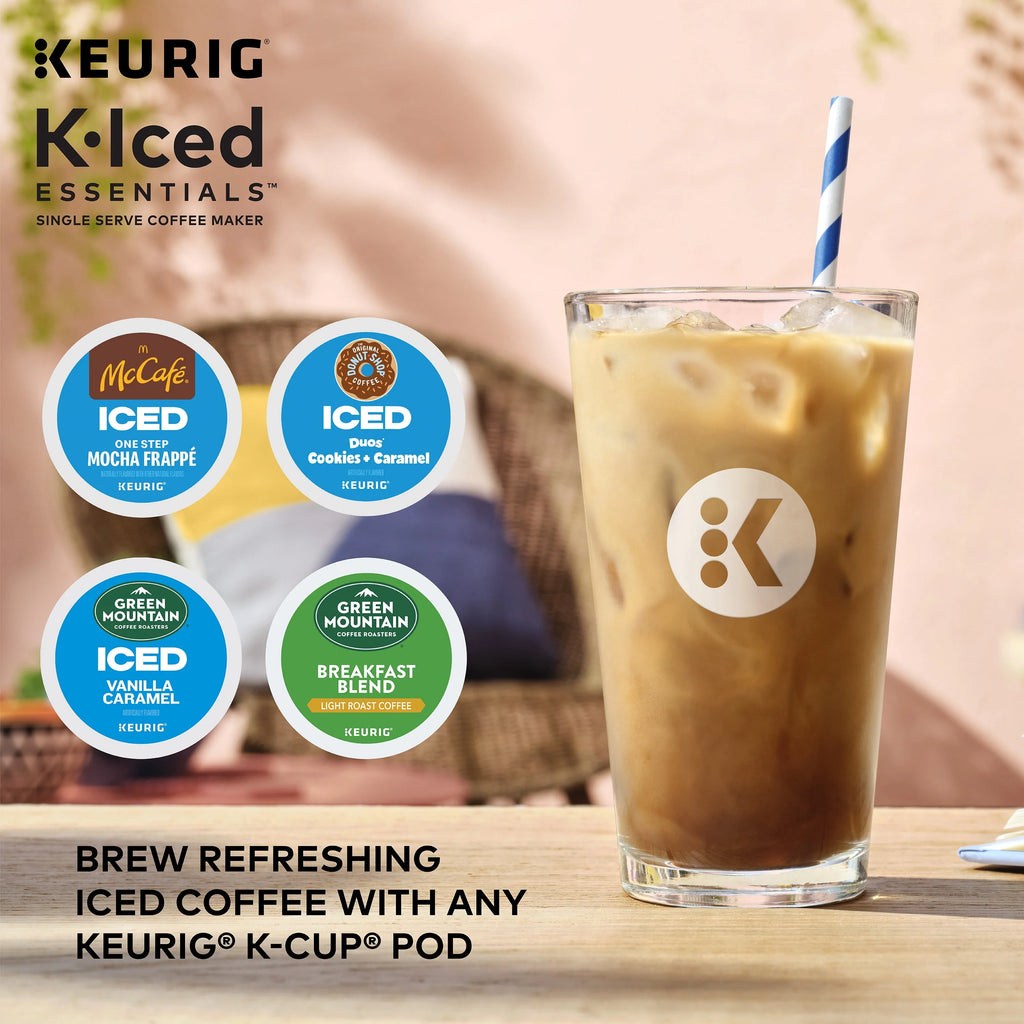 Keurig K-Iced Essentials Gray Iced and Hot Single-Serve K-Cup Pod Coffee Maker S5122