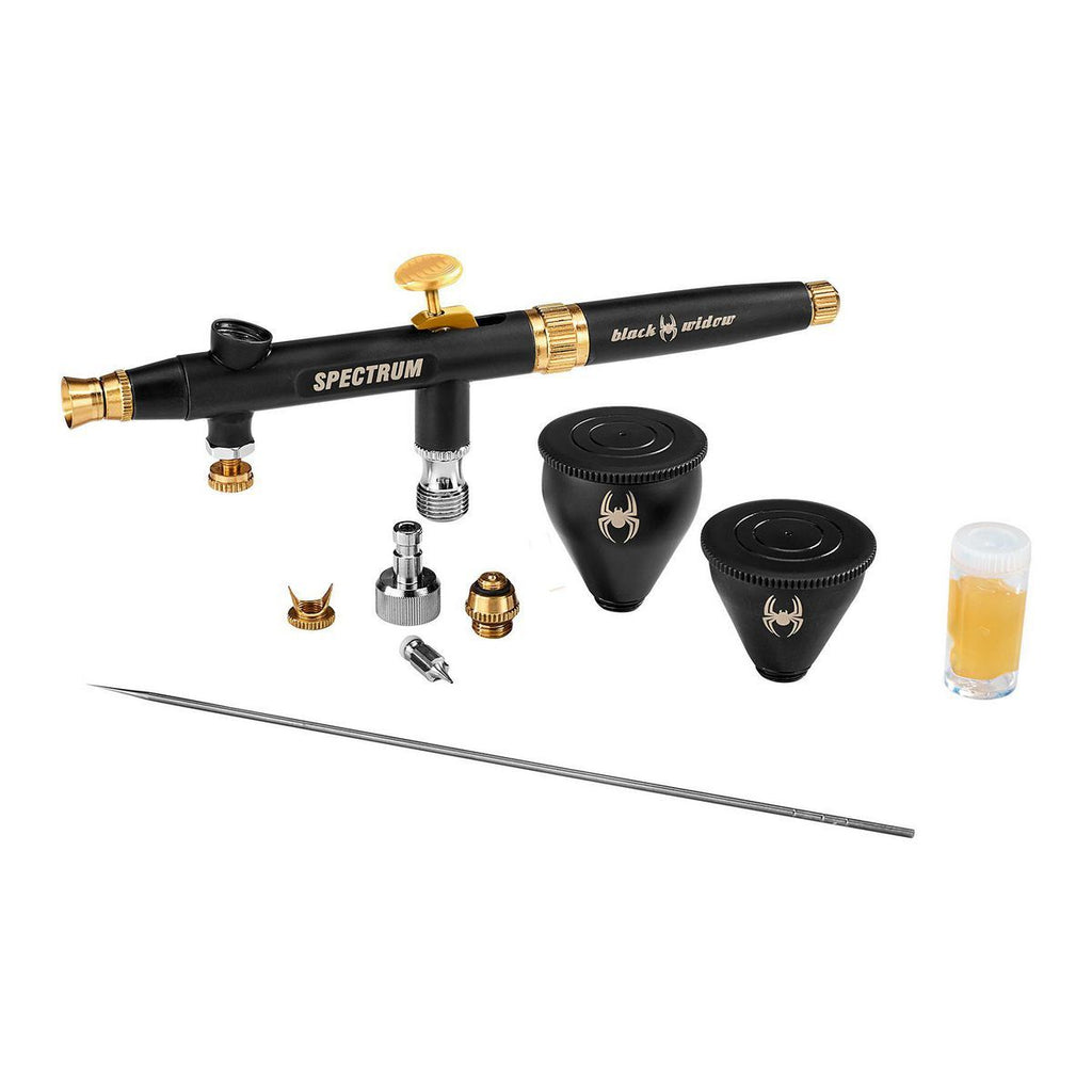 BLACK WIDOW BY SPECTRUM Dual-Action Airbrush, 0.2 mm & 0.3 mm W205226