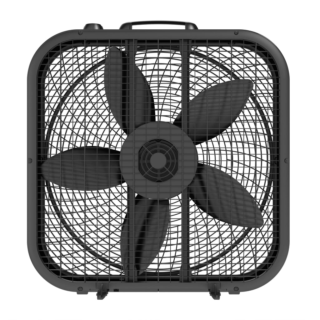 Lasko 20 Classic Box Fan with Weather-Resistant Motor, 3 Speeds, White Y945432