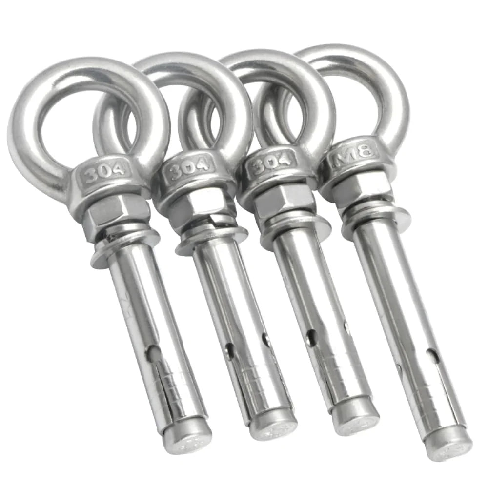 Lifting Eye Bolt,Anchor Bolts, 304 Stainless Steel Sleeve Anchor Concrete Expanding Rawl Bolts Expansion Eye Bolt Installation Artifact Hook Expansion Screws (Color : M10x70mm 2pcs)