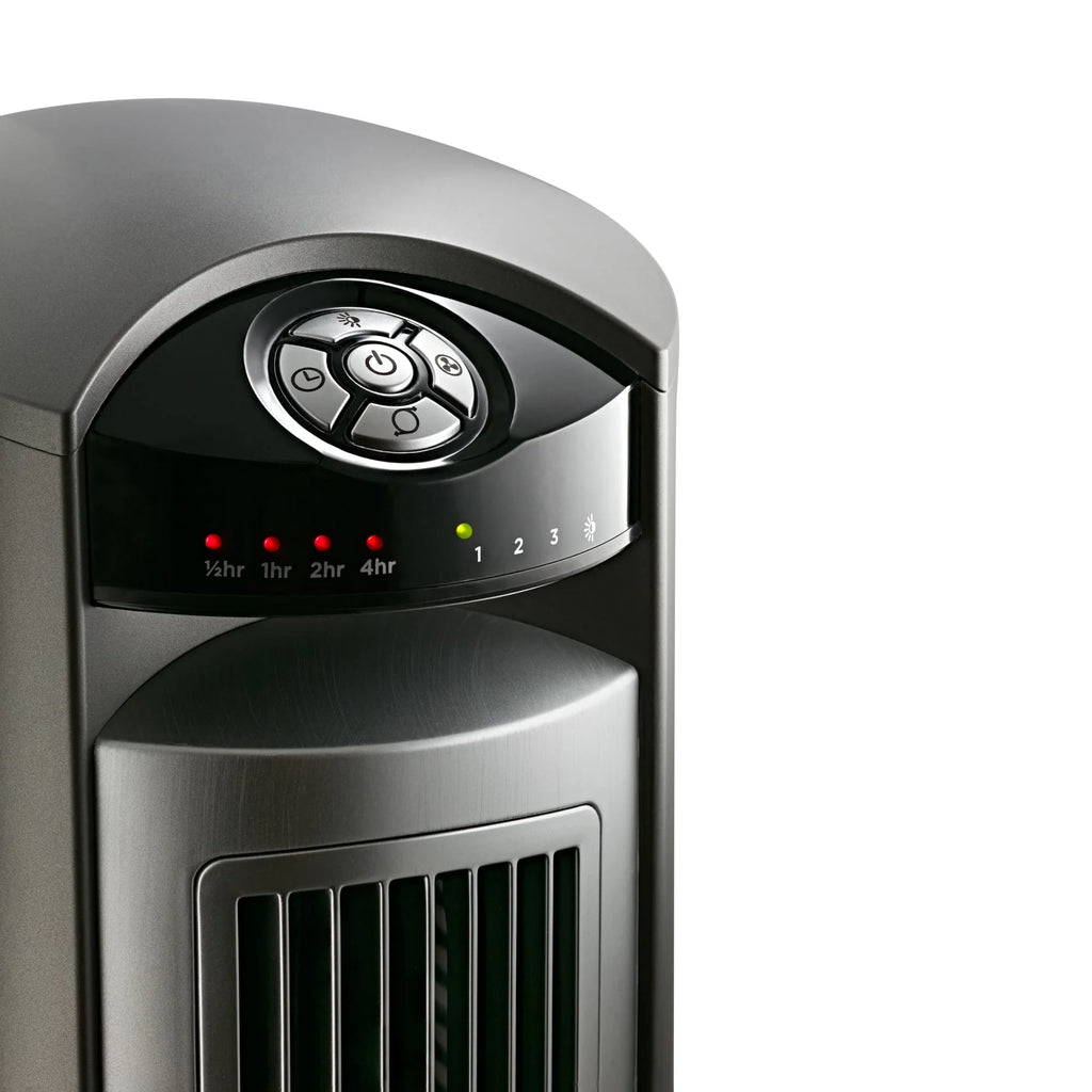 Lasko 42 Wind Curve Tower Fan with Remote, Gray/Brown U59088