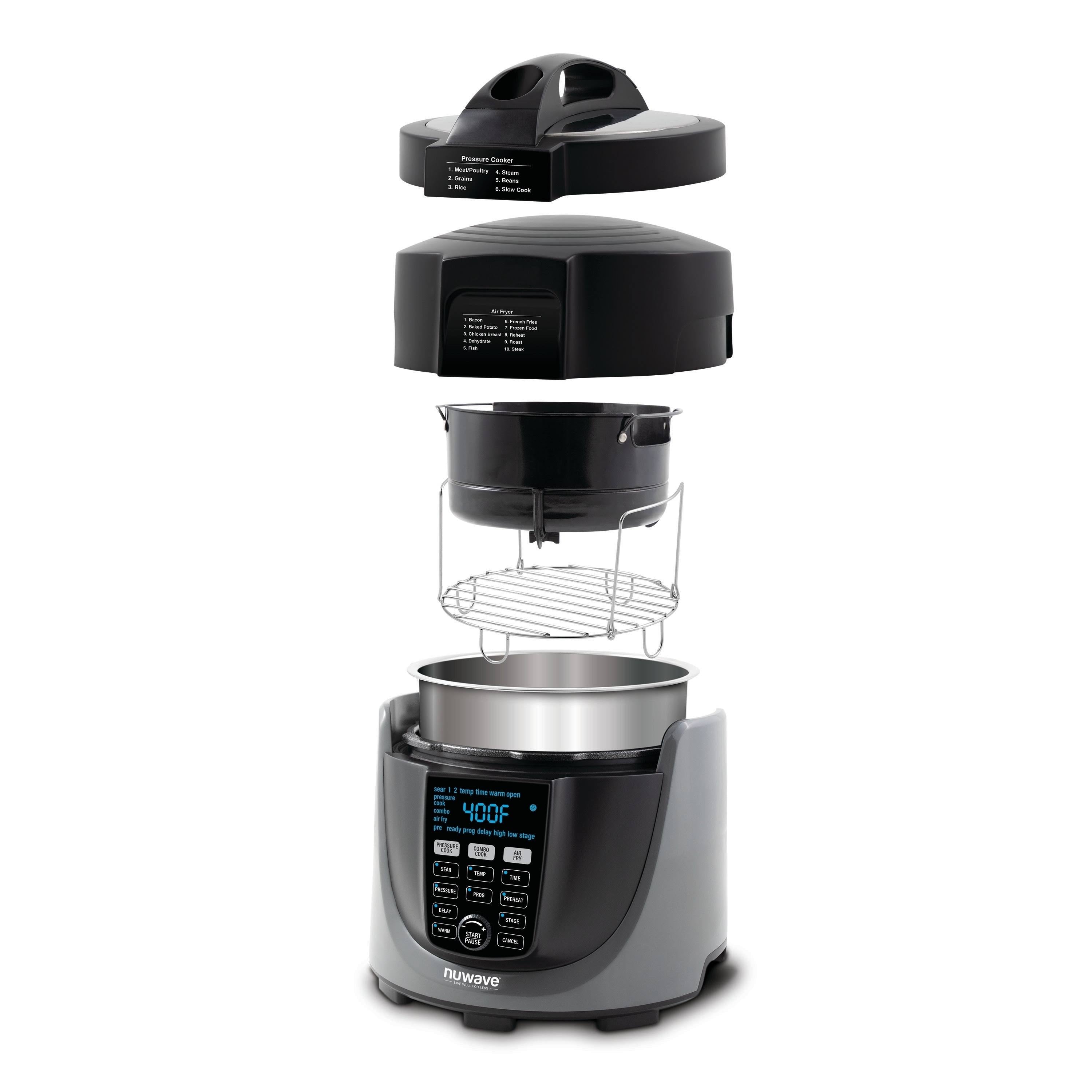 NuWave Duet Pressure Cooker Air Fryer Combo, 6 qt V48504