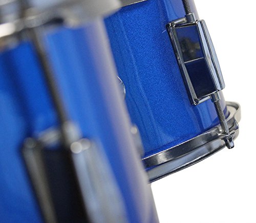 Music Alley 3 Piece Kids Drum Set with Cymbal, Pedal & Sticks, Blue R340