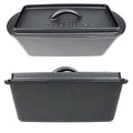 Cast Iron Bread Pan with Lid (Pre-Seasoned) – Oven Safe Form for Baking and Cooking - Loaf Pan