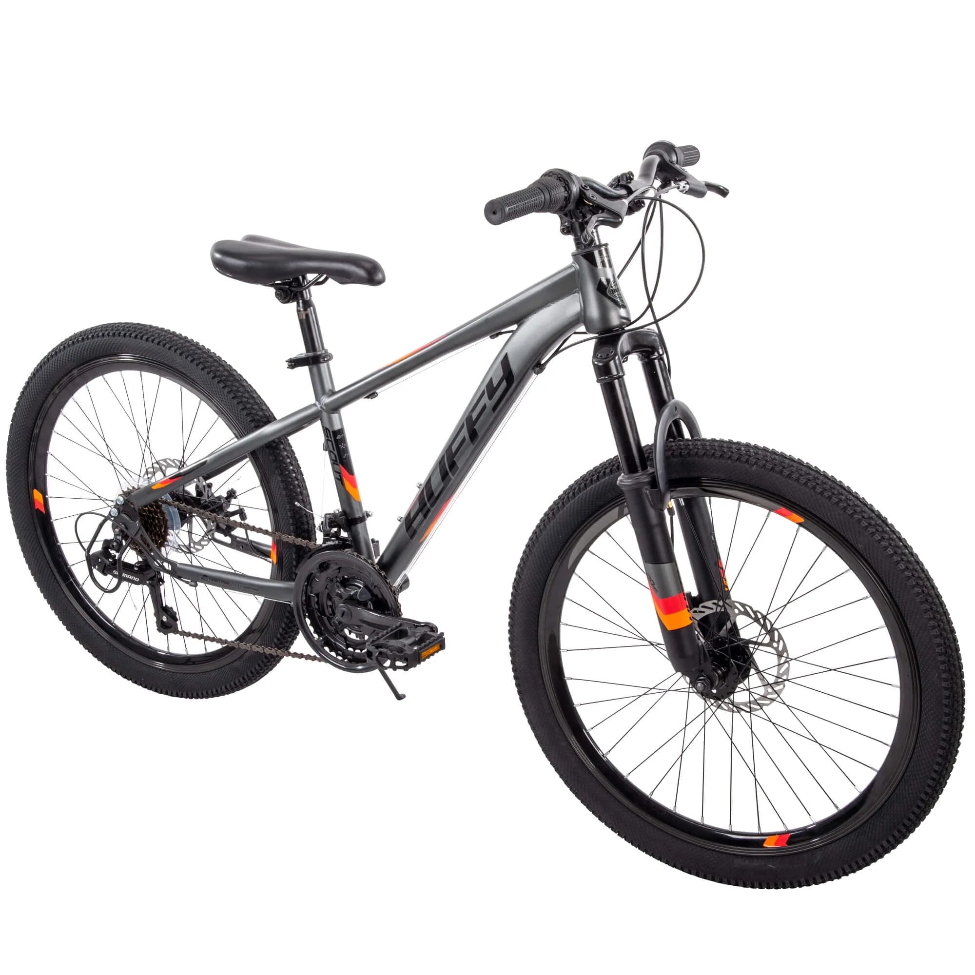 Huffy 24 Scout Boys' Hardtail 21-Speed Mountain Bike with Disc Brakes