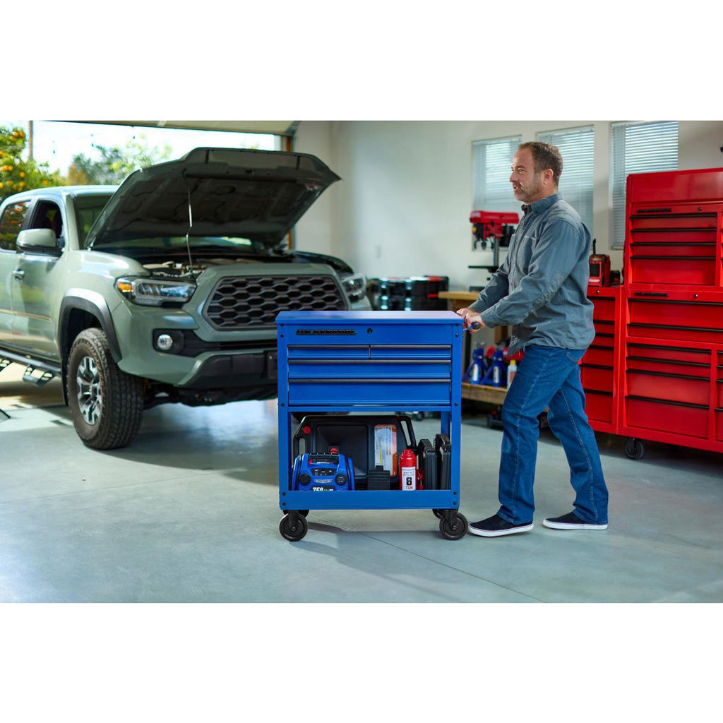 U.S. GENERAL 30 in. 4-Drawer Tech Cart, Red Y546116
