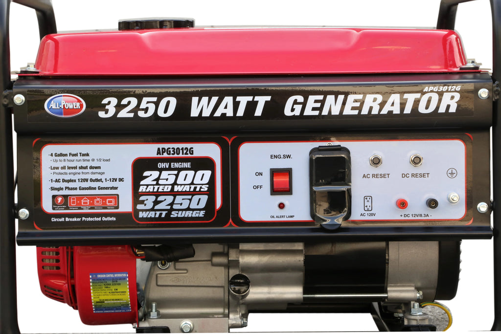 All Power APG3012G 3250 Watt Portable Gas Generator Z7936