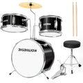 3-Piece Kids Drum Set with Cymbal, Pedal & Sticks (Pink) S64056