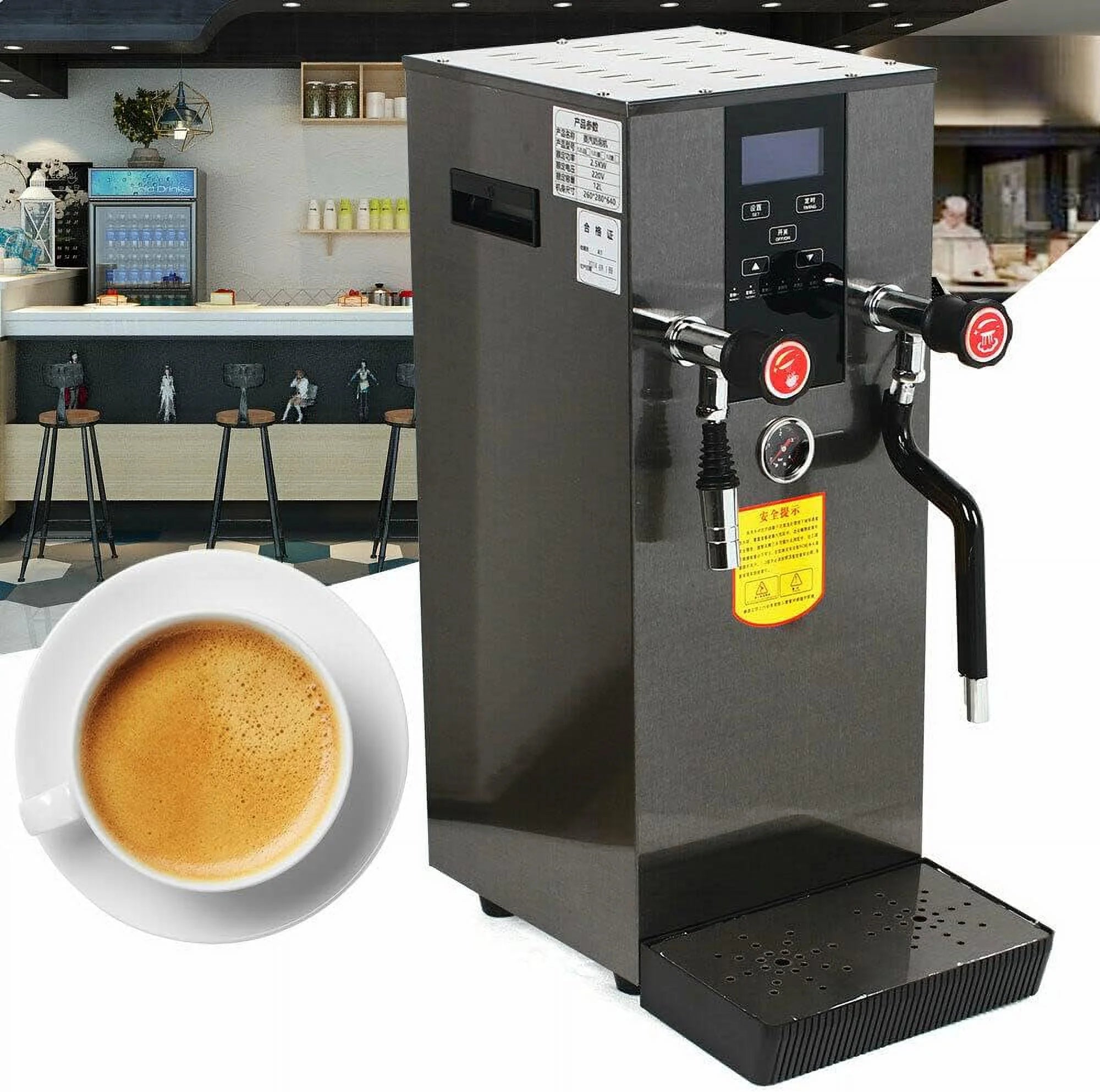 MIDUO 2500W Commercial Stainless Steel Espresso Coffee Machine O932