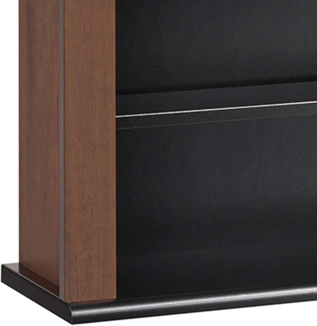 Prepac Triple Wall Mounted Storage Cabinet, Cherry and Black D1602
