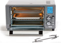 Emeril Lagasse Power Air Fryer 360 Better Than Convection Ovens Hot Air Fryer Oven, Toaster Oven, Bake, Broil, Slow Cook and More Food Dehydrator, Rotisserie Spit, Pizza Function Cookbook Included (Stainless Steel)