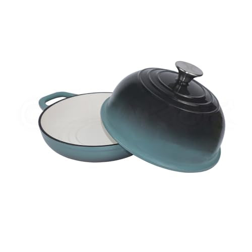 Enameled Cast Iron Dutch Oven with Lid for Bread Baking, 5 qt Cyan I339101