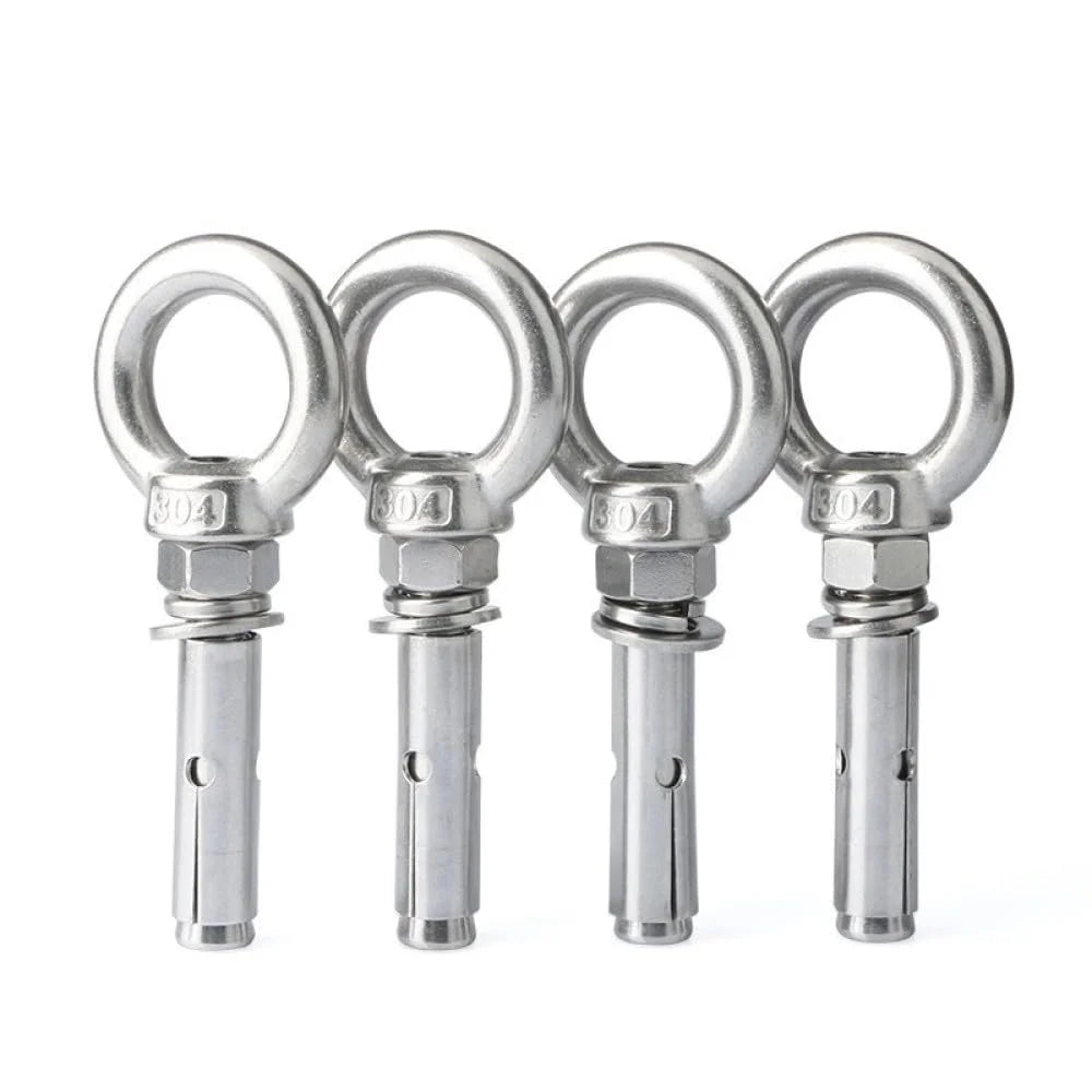 Lifting Eye Bolt 304 Stainless Steel Sleeve Anchor M10x70mm 2pcs W495876