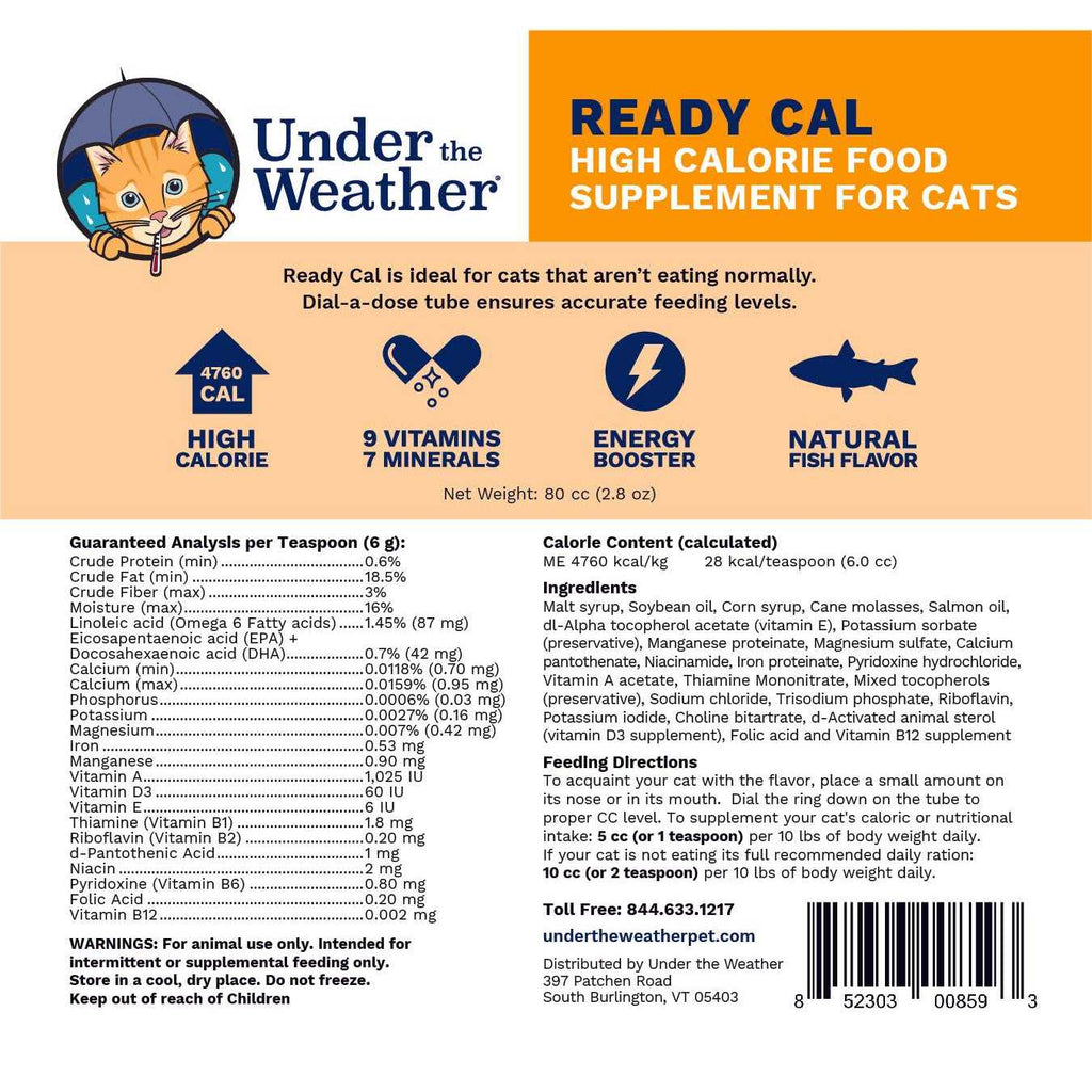 Under the Weather Ready Cal High Calorie Cat Food Supplement E6089