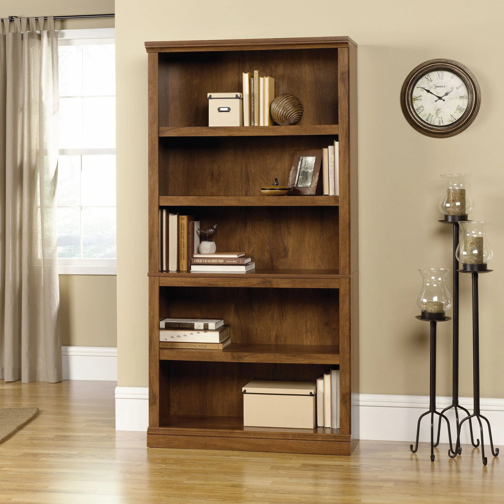 Sauder Select 5-Shelf Bookcase, Chalked Chestnut Finish O1929