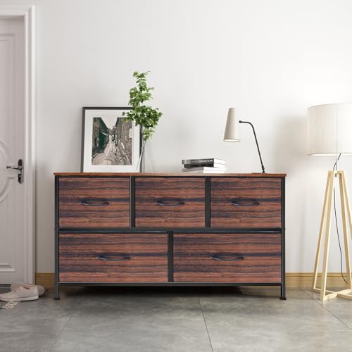 9 Drawer Dresser for Bedroom, Charcoal Black Fabric Storage Chest K84969