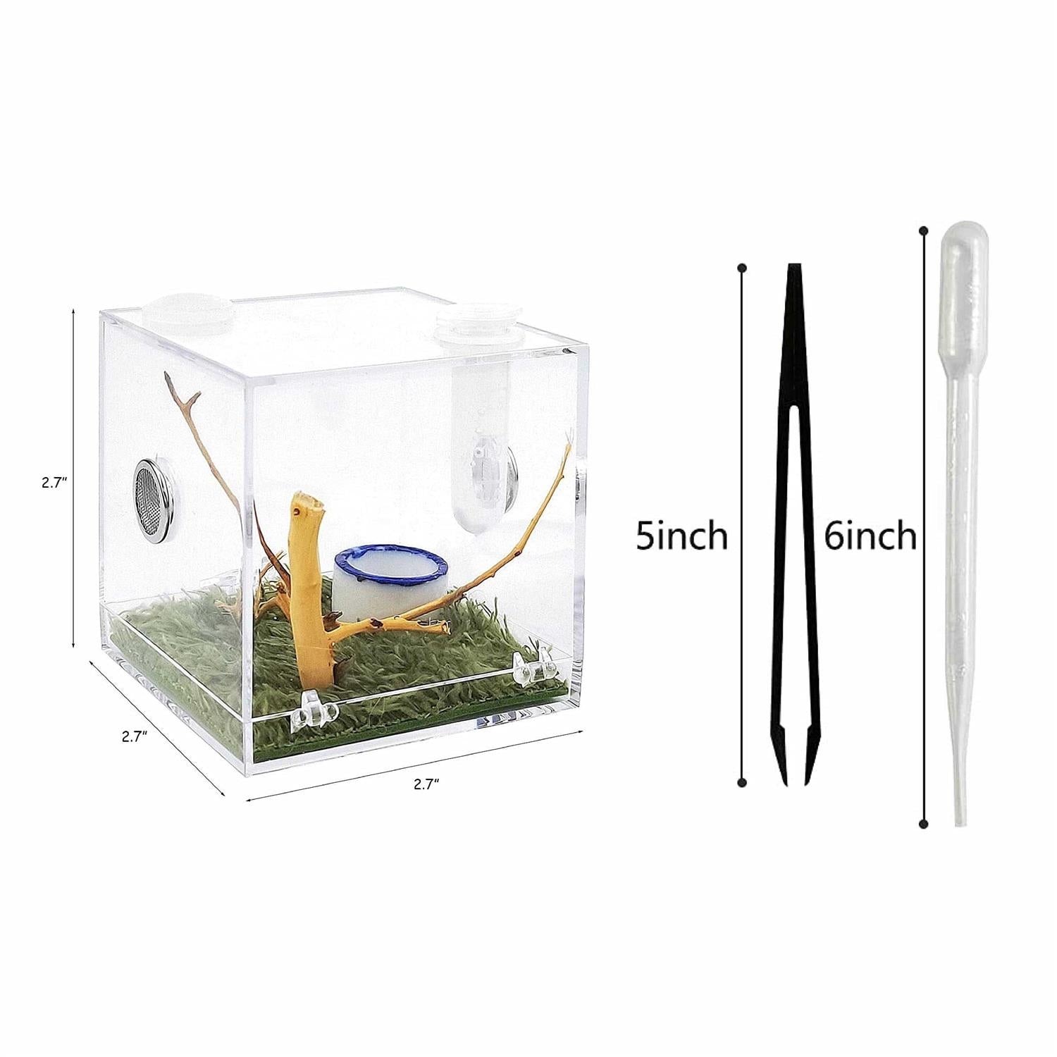 AWXZOM Spider Terrarium Acrylic Reptile Breeding Box D147723