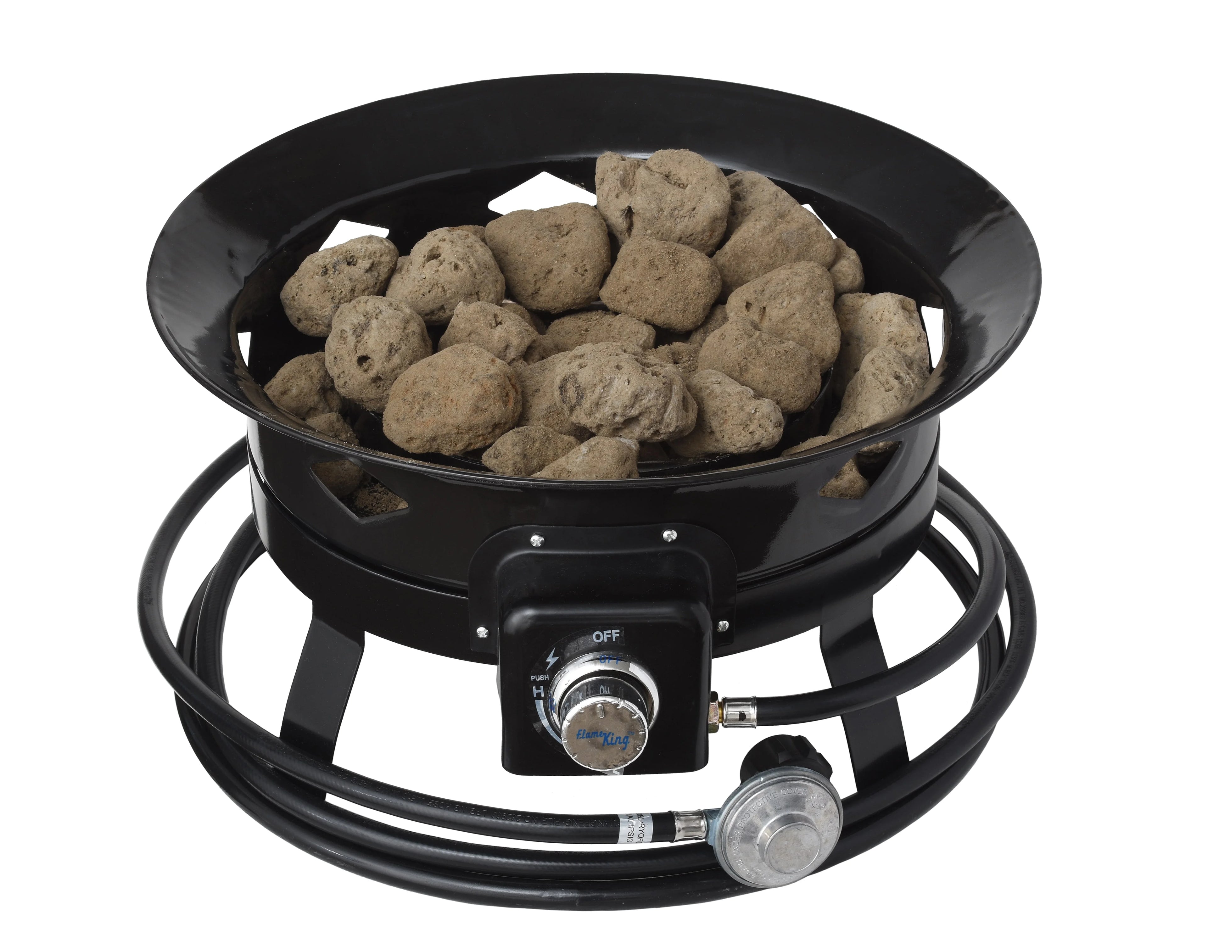 Flame King Portable Propane Outdoor Gas Fire Pit with Cover & Carry Kit E785528
