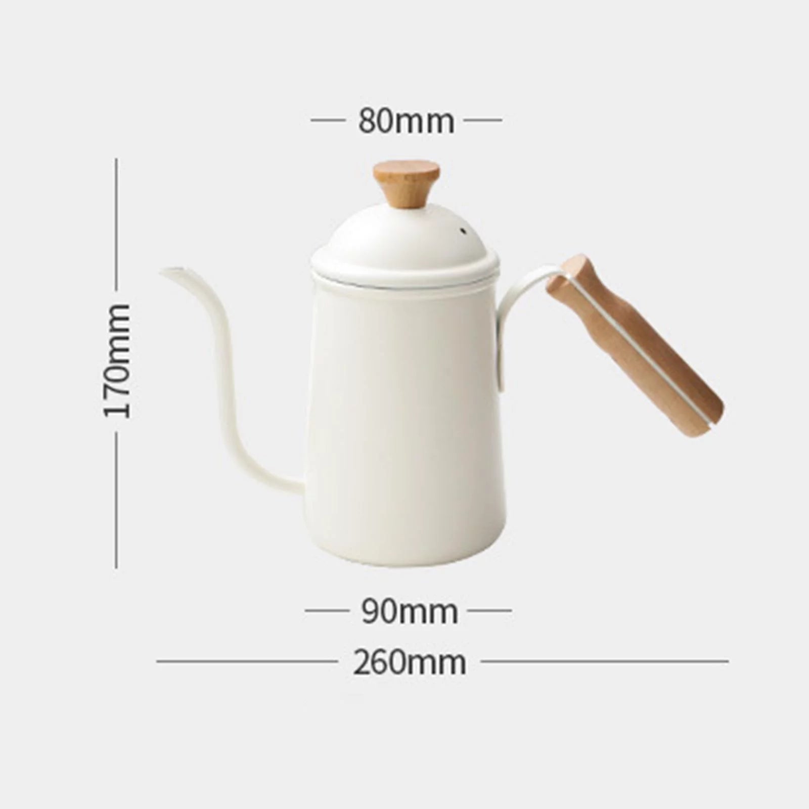 Stainless Steel Gooseneck Kettle Coffee Pot, Beige Y7155