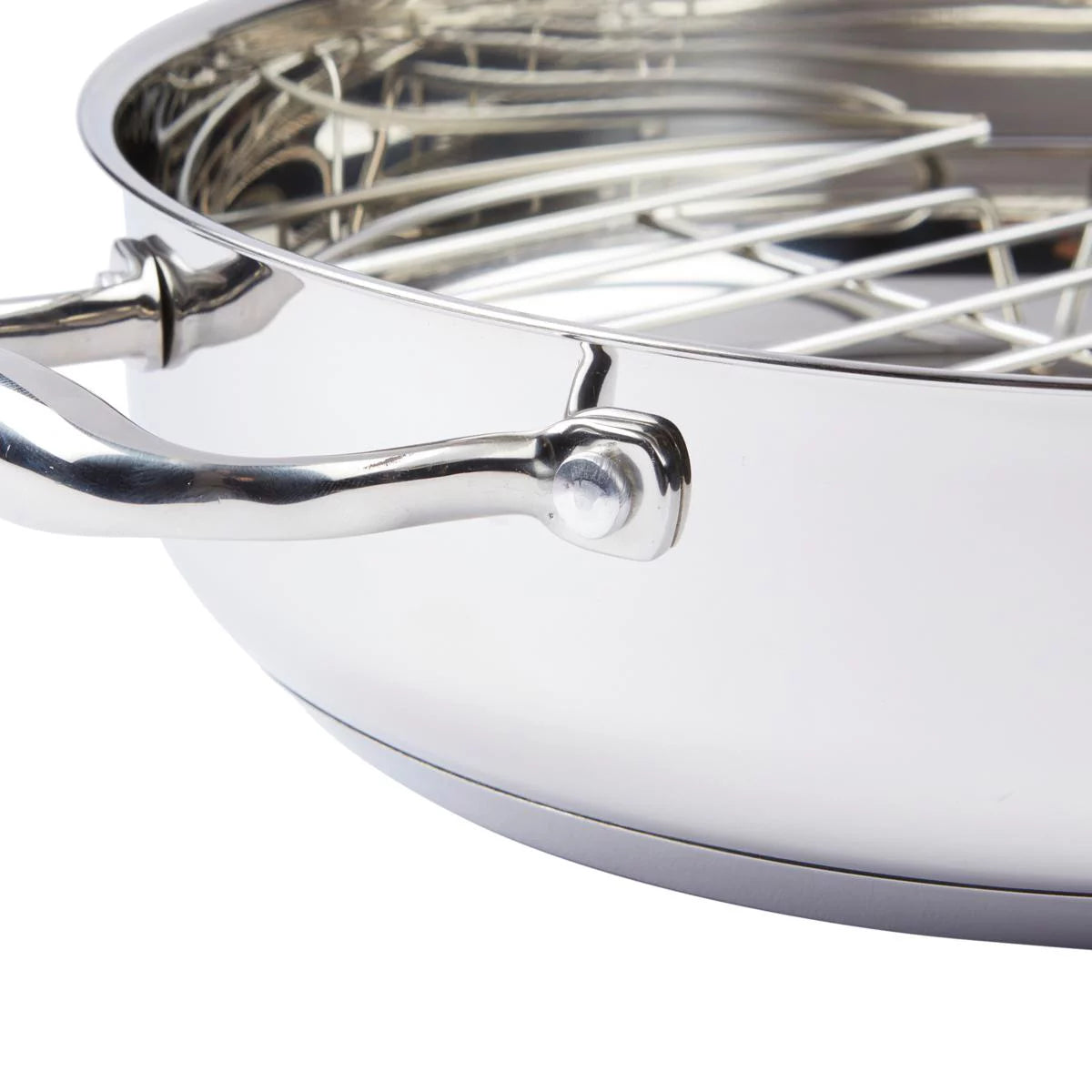 Wolfgang Puck 11" Stainless Steel Sauteuse Pan with Roasting Rack M549