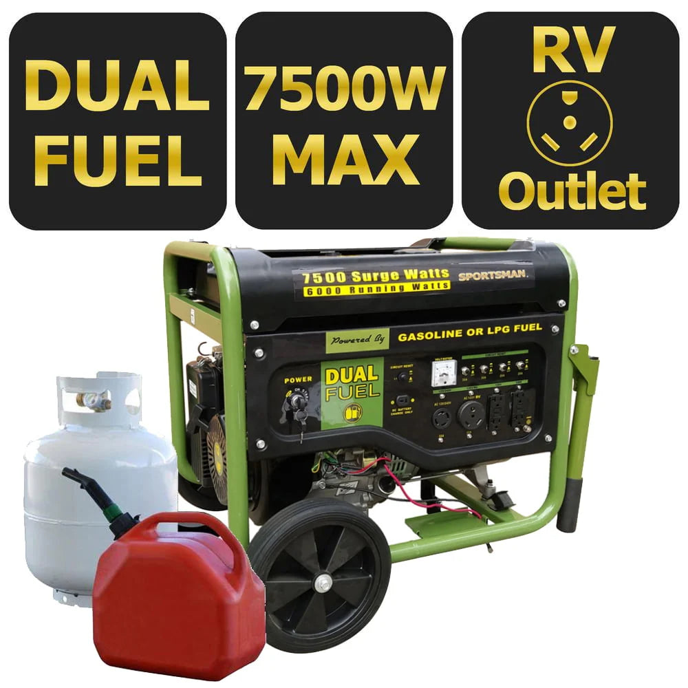 Sportsman 7500 Watt Dual Fuel Portable Generator Y581