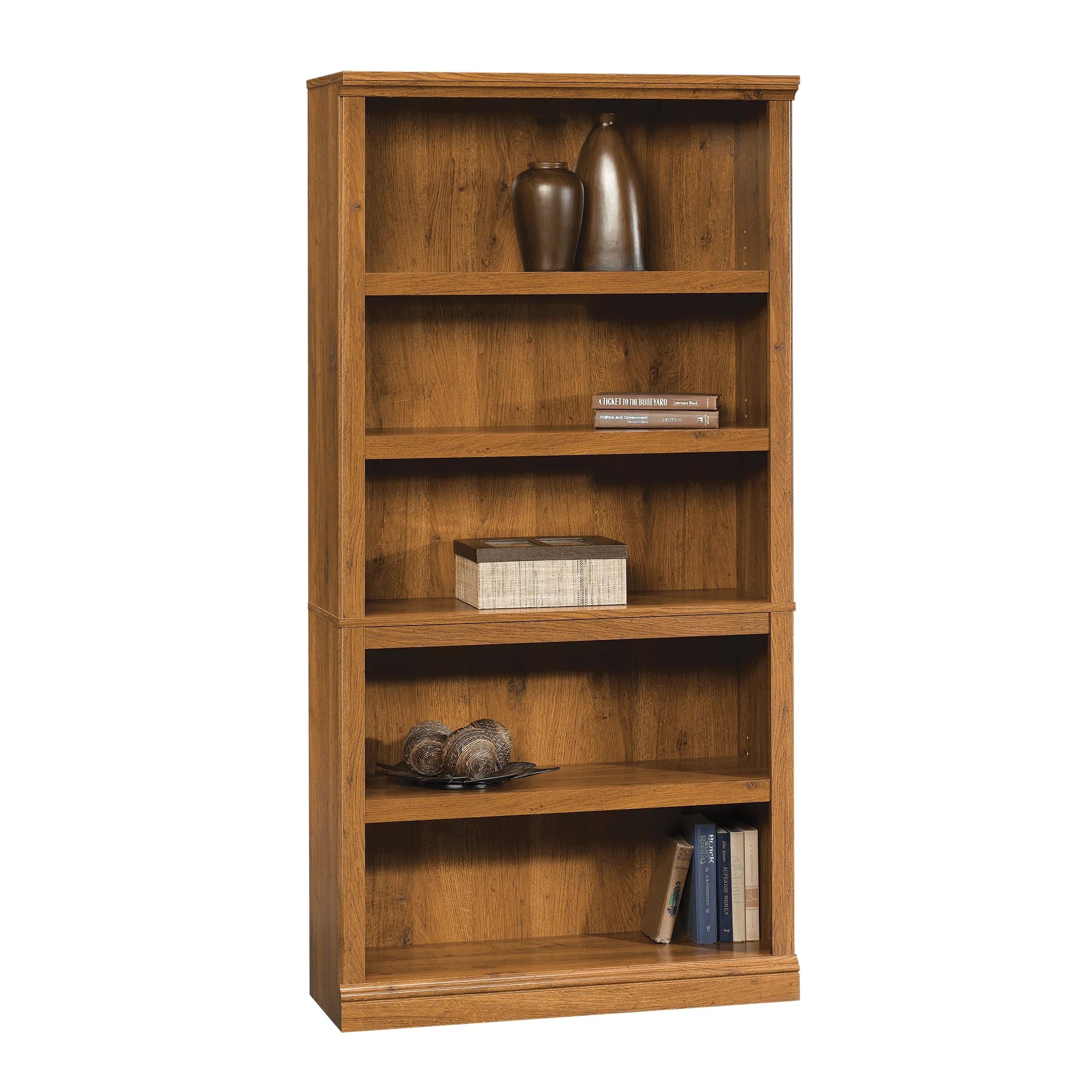 Sauder Select 5-Shelf Bookcase, Chalked Chestnut Finish O1929
