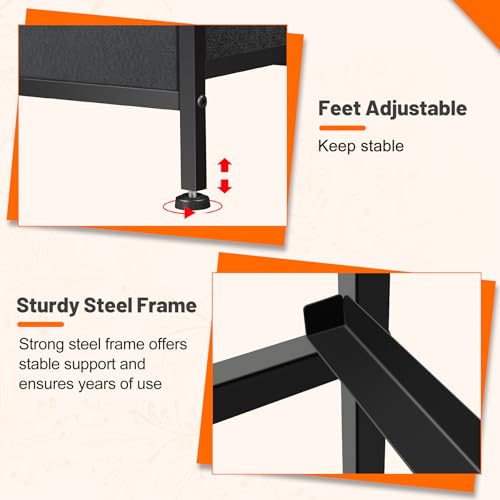 9 Drawer Dresser for Bedroom, Charcoal Black Fabric Storage Chest K84969