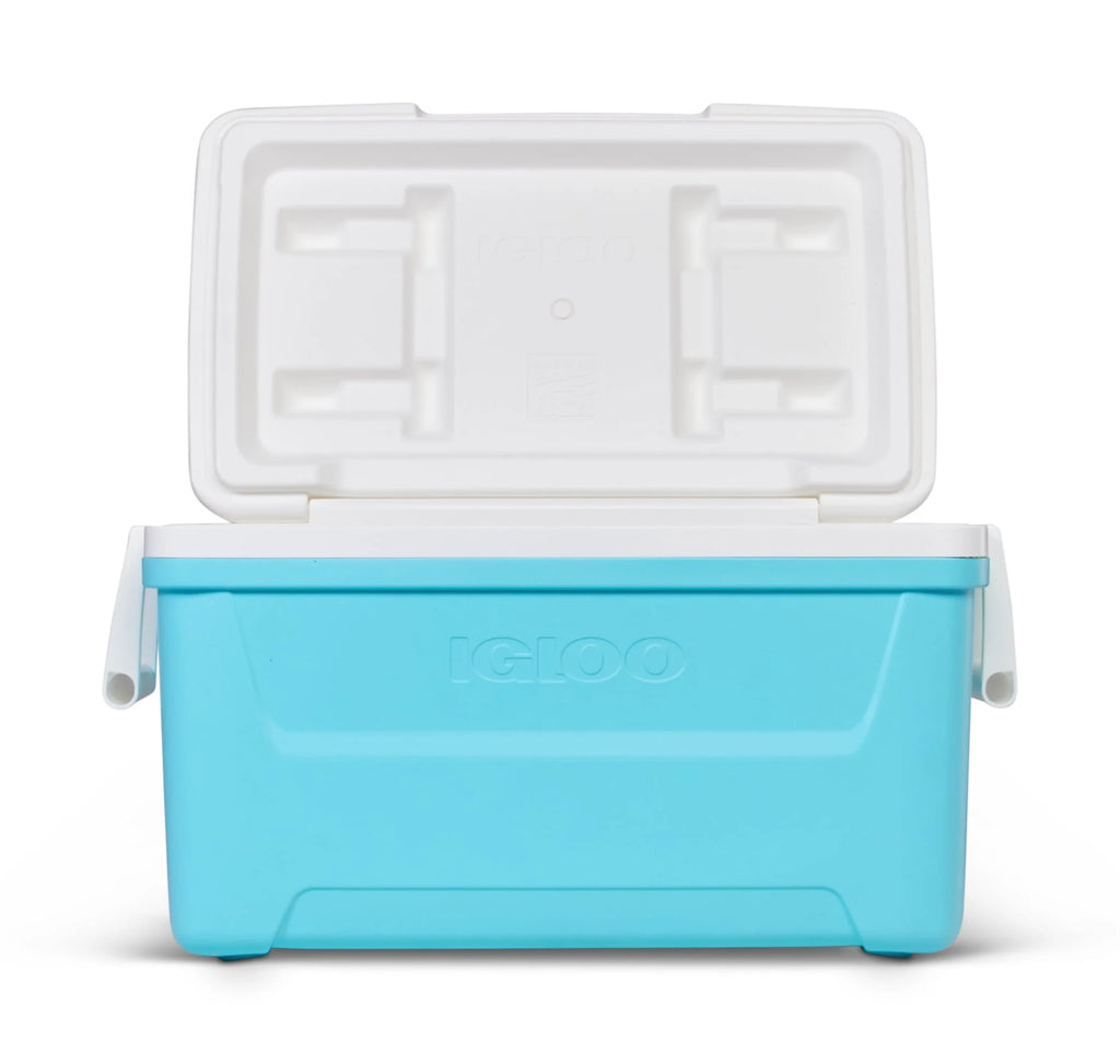 Igloo 48 QT Laguna Hard-Sided Cooler, Aqua Blue and White K405893