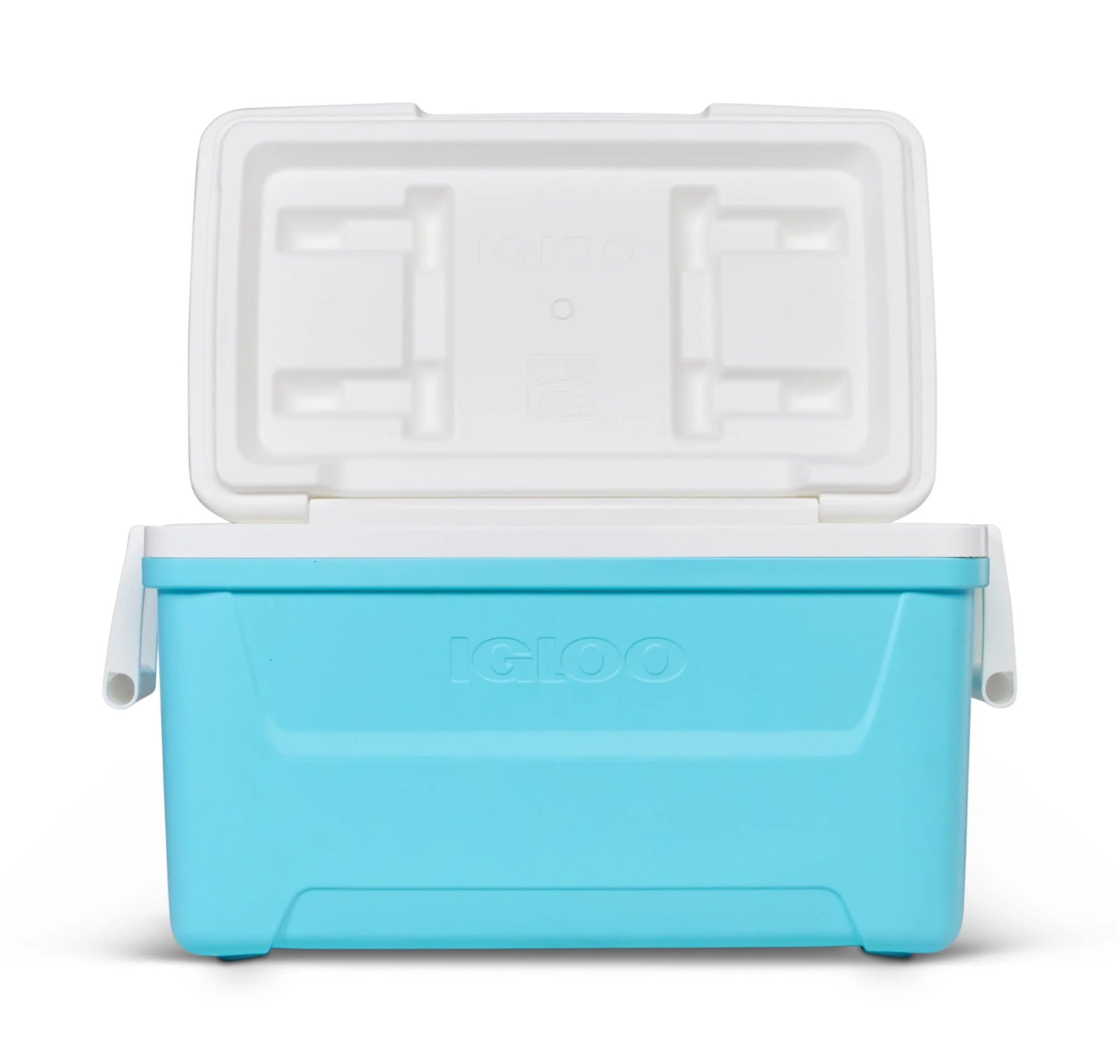Igloo 48 QT Laguna Hard-Sided Cooler, Aqua Blue and White K405893