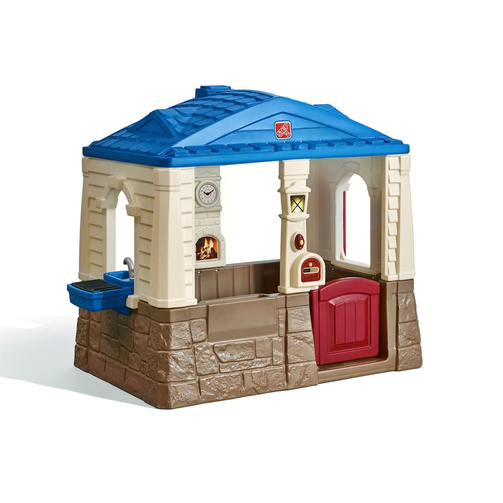 Step2 Neat & Tidy Cottage II Brown Playhouse Plastic Kids Outdoor Toy