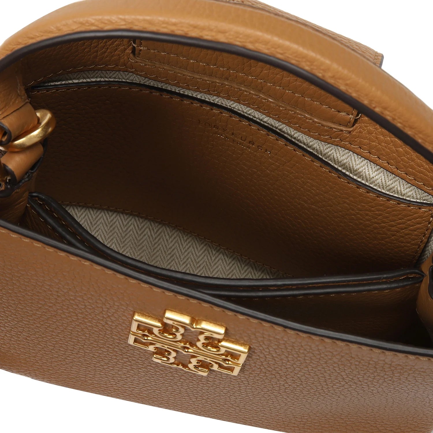 Tory Burch Women's Britten Pebbled Leather Micro Satchel Crossbody Bag A13564