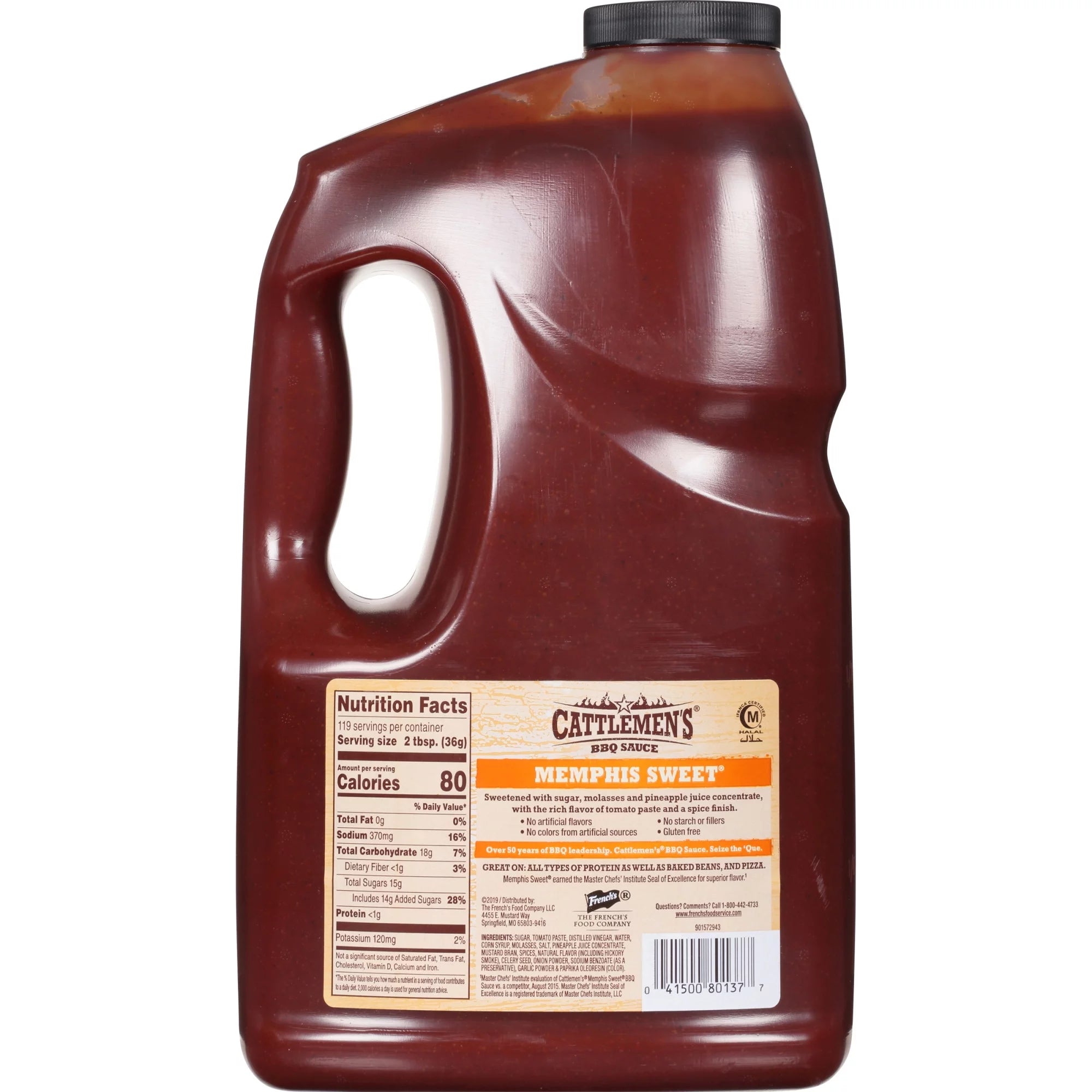 Cattlemen's Memphis Sweet BBQ Sauce, 1 gal Q892