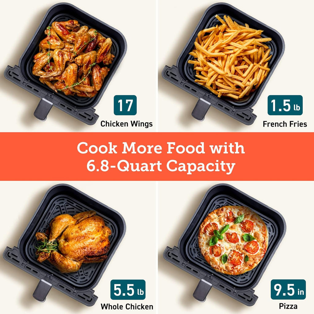 COSORI Air Fryer 6.8Qt Dual Blaze with 360 ThermoIQ Tech C677