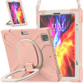 iPad Pro 12.9 Case 2020 4th Generation,iPad 12.9 inch 2018 Case,Heavy Duty Rugged Shockproof Protective Cover 360° Rotating Kickstand Hand/Shoulder Shoulder Strap for iPad Pro 12.9 inch 2020/2018