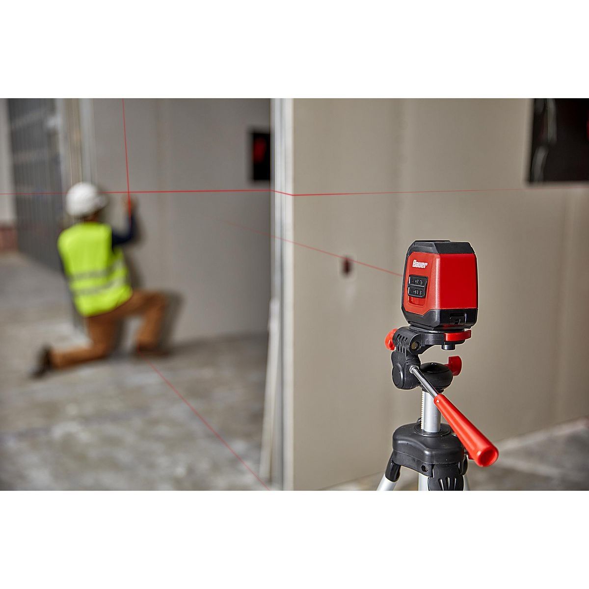 BAUER 40 ft. Self-Leveling Cross-Line Laser Level Y5644