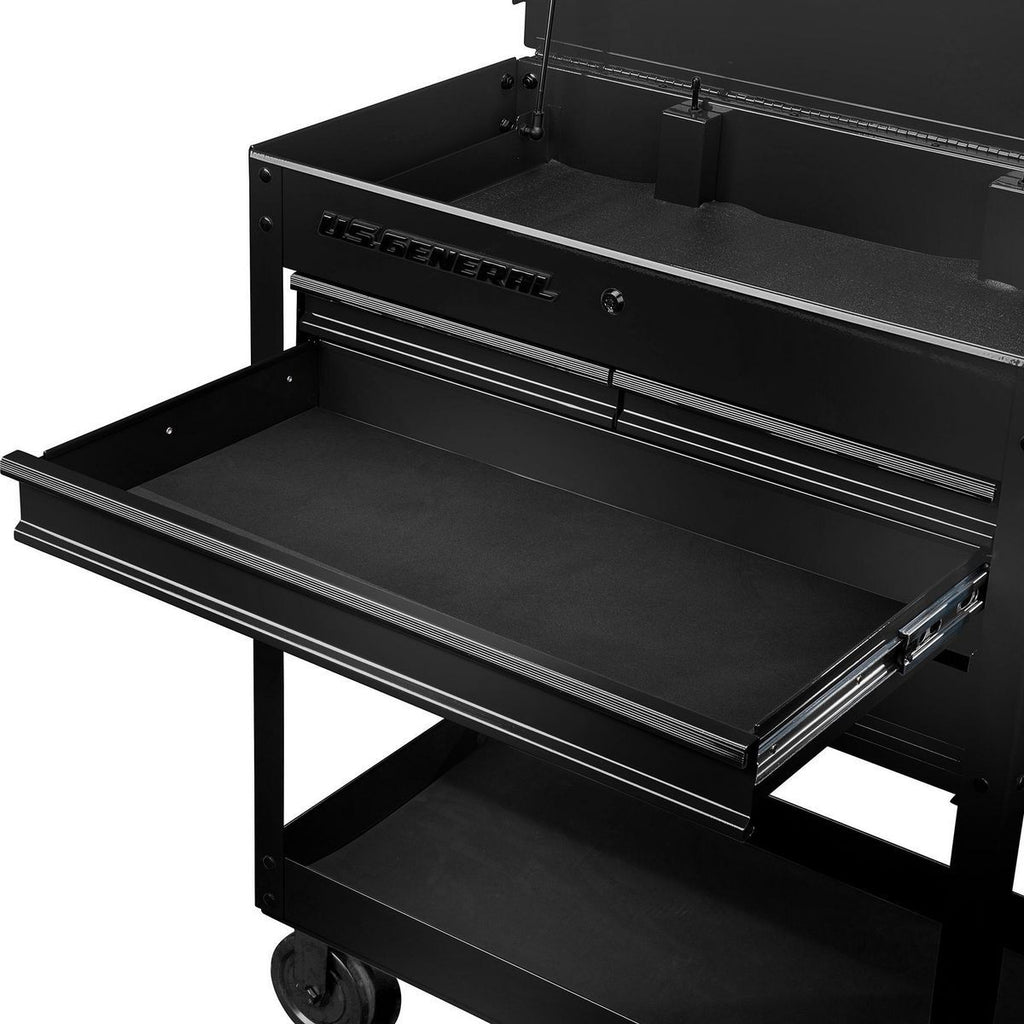 U.S. GENERAL 30 in. 4-Drawer Tech Cart, Red Y546116