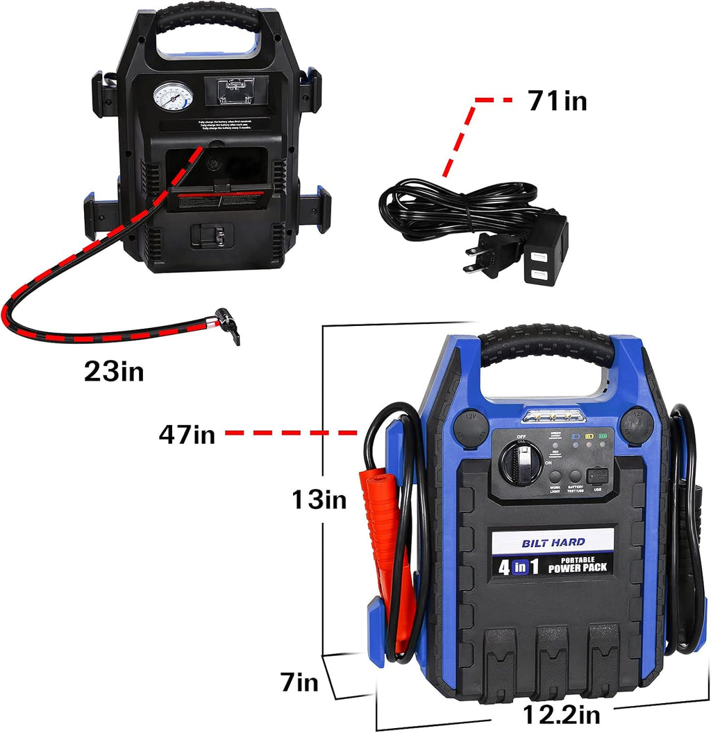 BILT HARD Portable Power Station Jump Starter with Air Compressor, 2-Pack C1420